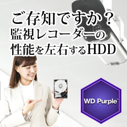 監視システムレコーダー専用HDD　WD Purple