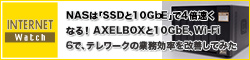 NASは「SSDと10GbE」で4倍速くなる！ AXELBOXと10GbE、Wi-Fi 6で、テレワークの業務効率を改善してみた