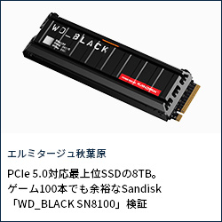 PCIe 5.0対応最上位SSDの8TB。ゲーム100本でも余裕なSandisk「WD_BLACK SN8100」検証