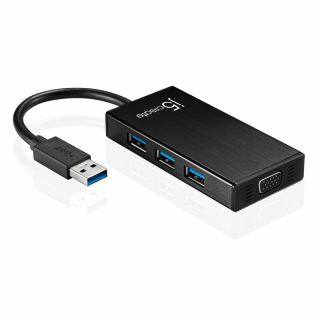 USB3.0 3ポートハブ+VGA (JUH410-A)