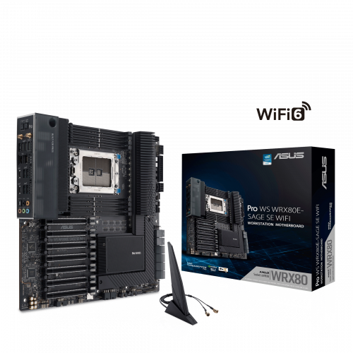  PRO WS WRX80E-SAGE SE WIFI - AMDのRyzen Threadripper PROプロセッサに対応したExtended ATXマザーボードの製品画像