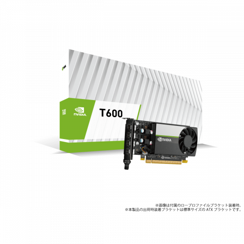  NVIDIA T600 - NVIDIA Turing GPUアーキテクチャを搭載したスモールフォームファクター向けグラフィックスボードの製品画像