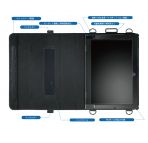 Lenovo IdeaPad D330用の手帳型レザーケース（ブラック）の写真