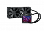 ROG RYUJIN II 240 - 水冷ヘッド天面 3.5インチ大型液晶ディスプレイ 搭載簡易水冷CPUクーラーの写真