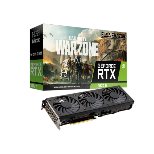  ELSA GeForce RTX 3070 Ti ERAZOR - RTX 3070 Ti搭載3連ファン採用グラフィックボードの製品画像