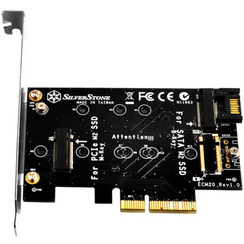  SST-ECM20 - M.2モジュールを2つ搭載できるM.2増設インターフェイスカードの製品画像