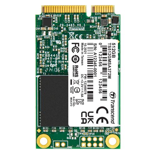  MSA372M ― スペースの限られた機器に最適なmSATAの産業用SSDの製品画像