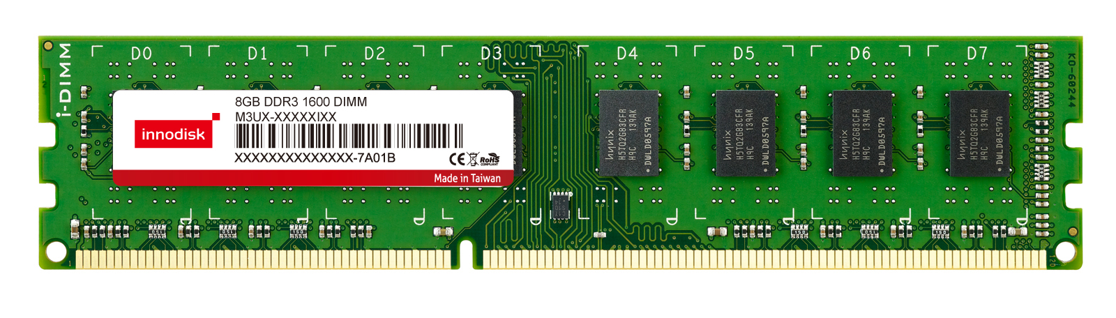 M3UT-8GMSACPC-P  ― DDR3 Non-ECC 8GB 産業用メモリーモジュールの写真