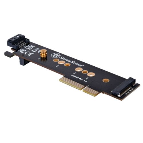  SST-ECM28 ―  1 x NVMe & 1 x SATA M.2 SSD～PCIe x4 1Uアダプタカードの製品画像