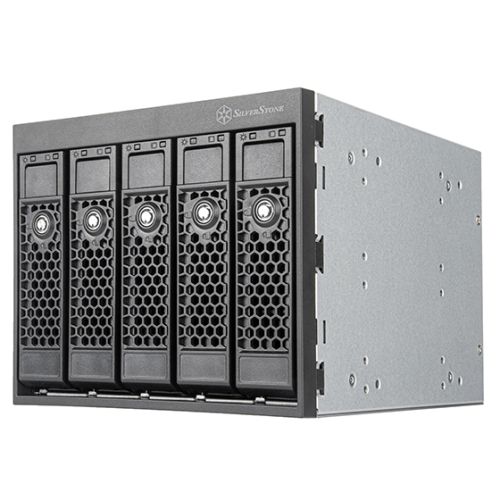  SST-FS305-E ― 3つの5.25インチデバイスベイから5つの3.5インチSAS-12G / SATA 6Gbit/s へのホットスワップ対応アダプタケージの製品画像