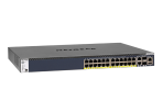 GSM4328PA-100AJS ― PoE+対応 (480W) ギガビット24ポート, 10G RJ-45×2, 10G SFP+スロット×2 スタッカブルL3フルマネージスイッチ