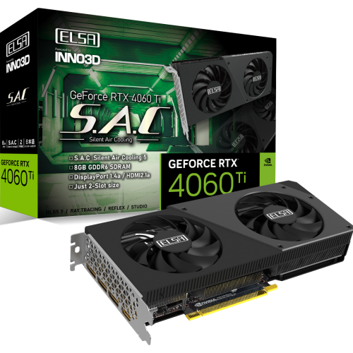  ELSA GeForce RTX 4060 Ti 8GB S.A.Cの製品画像