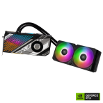 ROG-STRIX-LC-RTX4090-O24G-GAMING ― AIO水冷GPUクーラー搭載2連ファンRTX™ 4090グラフィックカードの写真