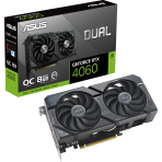 DUAL-RTX4060-O8G ― 2連ファン2.5スロット幅コンパクト設計NVIDIA GeForce RTX 4060搭載ビデオカードの写真