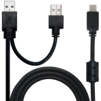 USB-A(Dual) to USB-C ケーブル(2.5m)