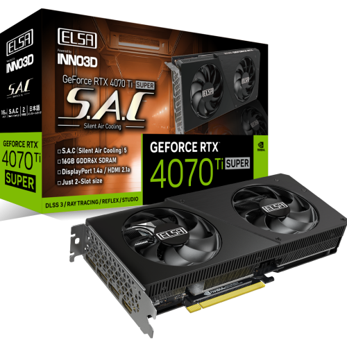  ELSA GeForce RTX™ 4070 Ti SUPER SACの製品画像