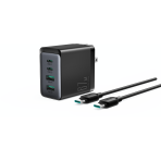 67W GaN 2C2A 急速充電器 TCG02 ― USB-Cケーブル付きのPD対応4ポートACアダプター