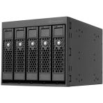 SST-FS305B-E ― 3つの5.25インチデバイスベイから5つの3.5インチSAS-12G / SATA 6Gbit/s へのホットスワップ対応アダプタケージ