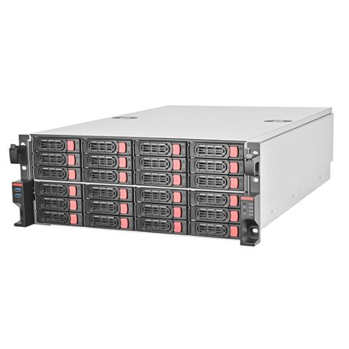 SST-RM43-324-RS ― Mini-SAS HD SFF-8643 12 Gb/sインタフェース装備4U 24ベイ2.5" / 3.5" HDD / SSDラックマウントストレージケースの製品画像