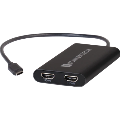 USB-C DisplayLink デュアル4K 60Hz HDMIアダプター（PDパススルー対応）