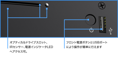 フロント パネルから操作可能