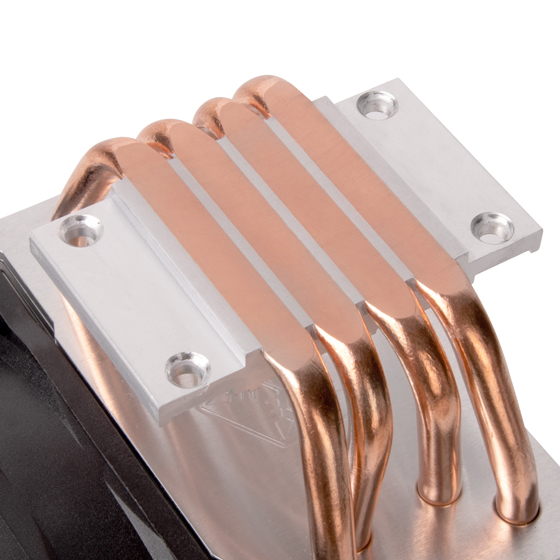 Heat-pipe direct contact (HDC) technology with four Ø6mm copper heat-pipes