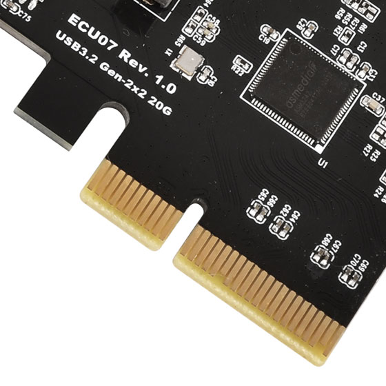 PCI Express Gen3 x4 lanes, transfer rate up to 32GT/s